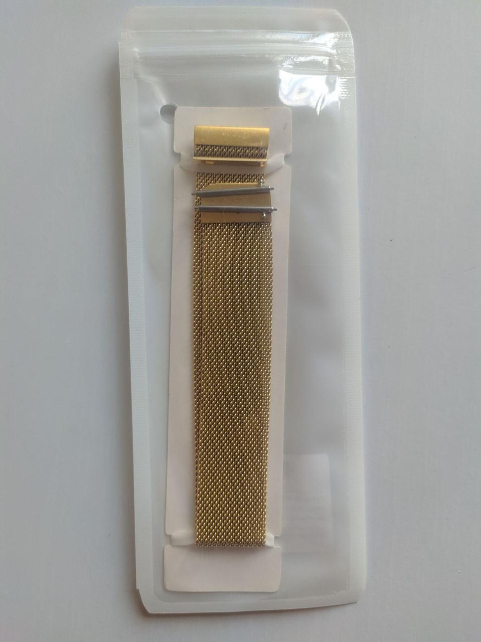 Ремешок для смарт-часов Mijobs миланская петля металлический 22 мм Золотой (1607P) - фото 2 Ремешок для смарт-часов Mijobs миланская петля металлический 22 мм Золотой (1607P) - фото 2