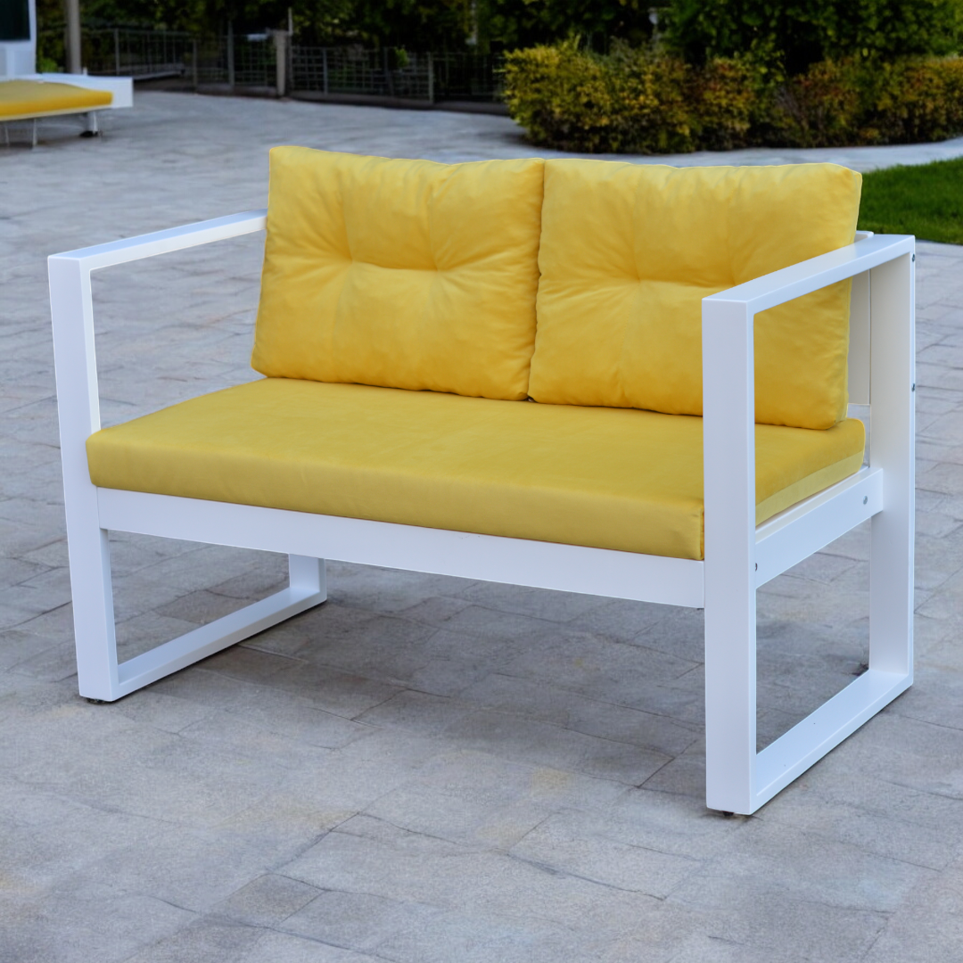 Диван WLS D11 клен в стиле лофт Желтый (D-11/L/110/1/K/2/04/P) - фото 2 Диван WLS D11 клен в стиле лофт Желтый (D-11/L/110/1/K/2/04/P) - фото 2