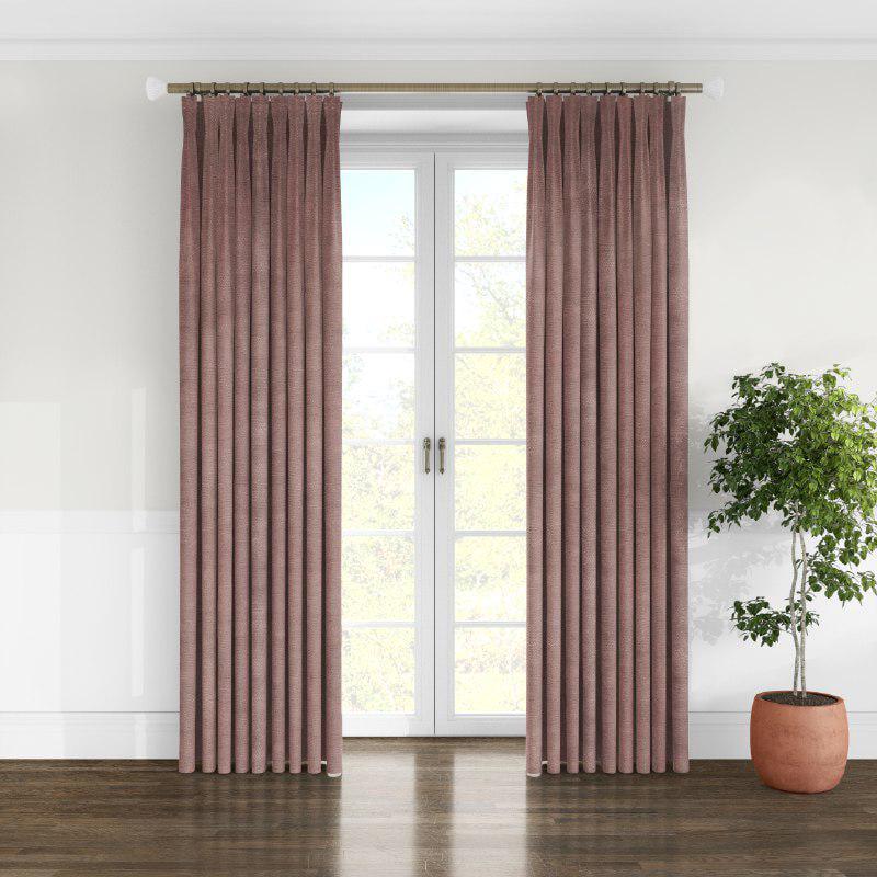 Штора микровелюр на тесьме 6 см 150х250 см Коричневый