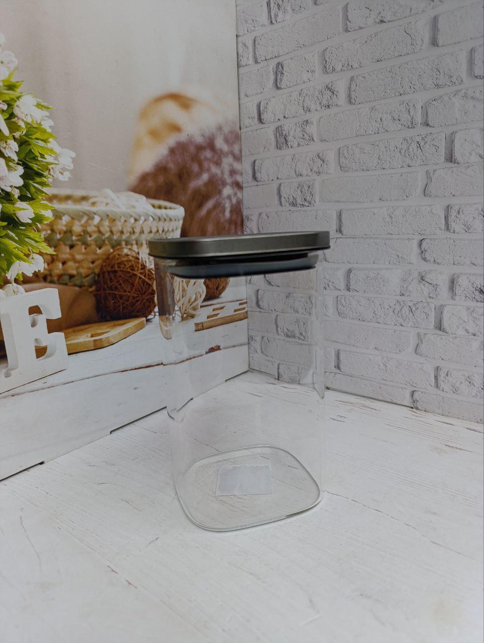 Банка для сыпучих продуктов SNT 7085-1 стеклянная с металлической крышкой 1,32 л Прозрачный (7085-1)