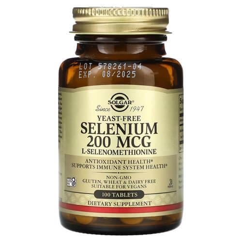 Селен Solgar Selenium Yeast-Free 200 mcg 100 табл. (SOL-02557)