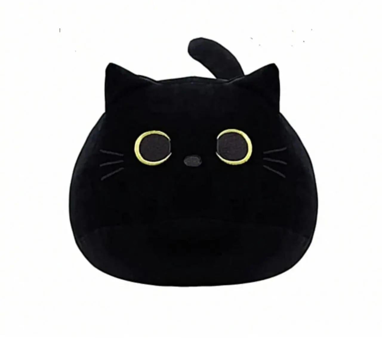Мягкая игрушка Кот подушка обнимашка 20х25 см Черный (ccat321355)