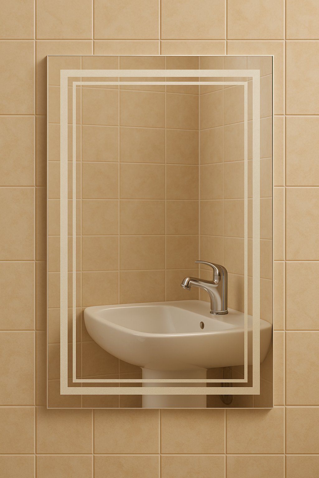 Зеркало в ванную MPS-1 без подсветки 90х60 см