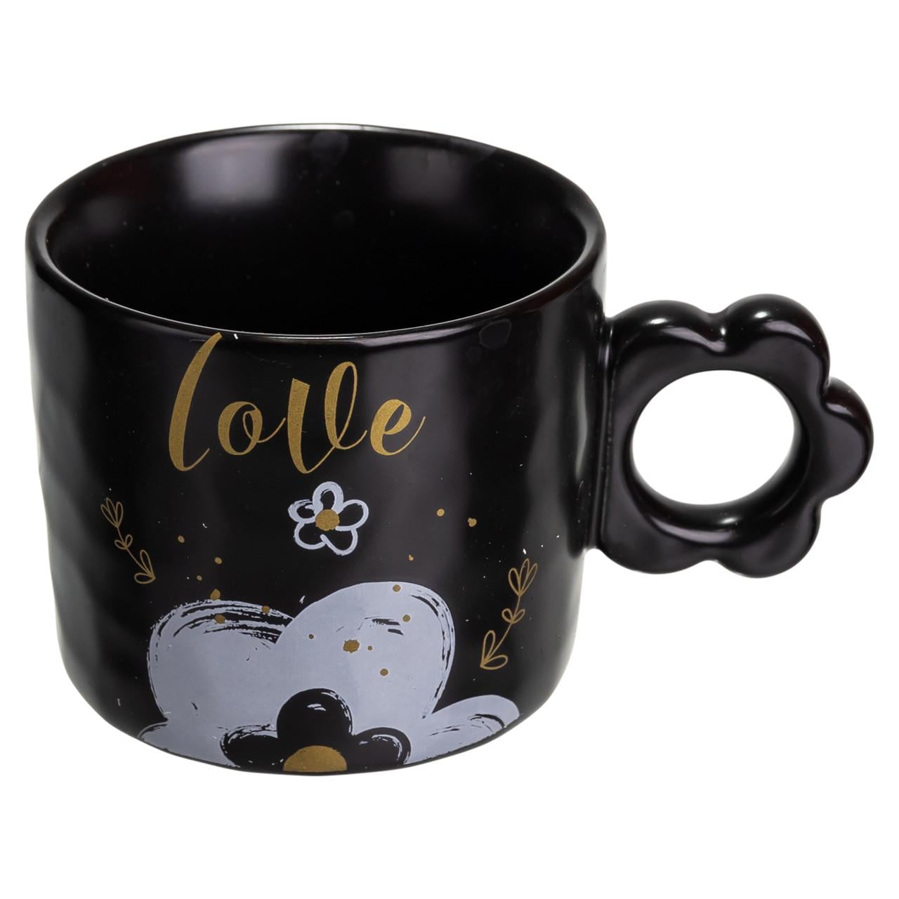 Чашка фарфоровая Light House Love LG-30169 BK 250 мл Черный