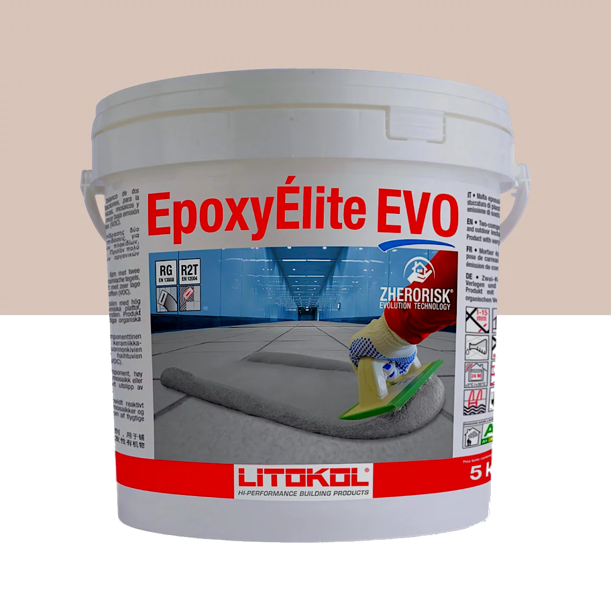 Затирка для швів плитки епоксидна Litokol EpoxyElite EVO 205 5 кг Травертін