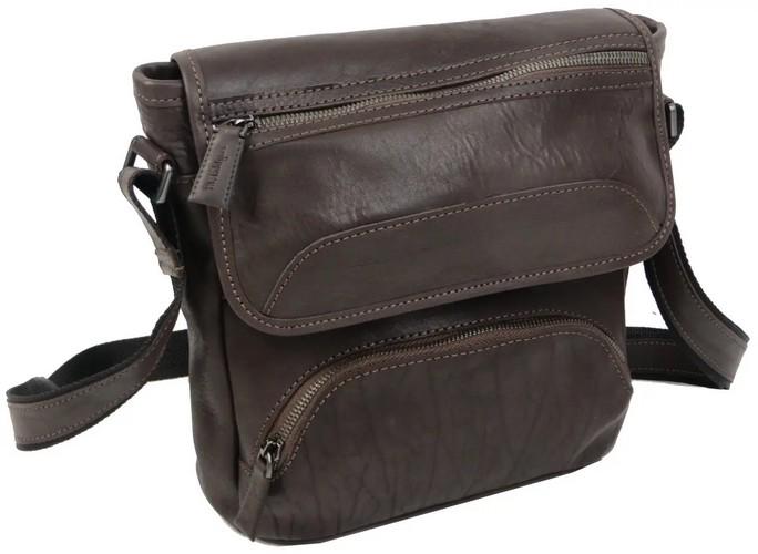 Сумка шкіряна чоловіча Mykhail Ikhtyar Коричневий (super523_45032 brown)