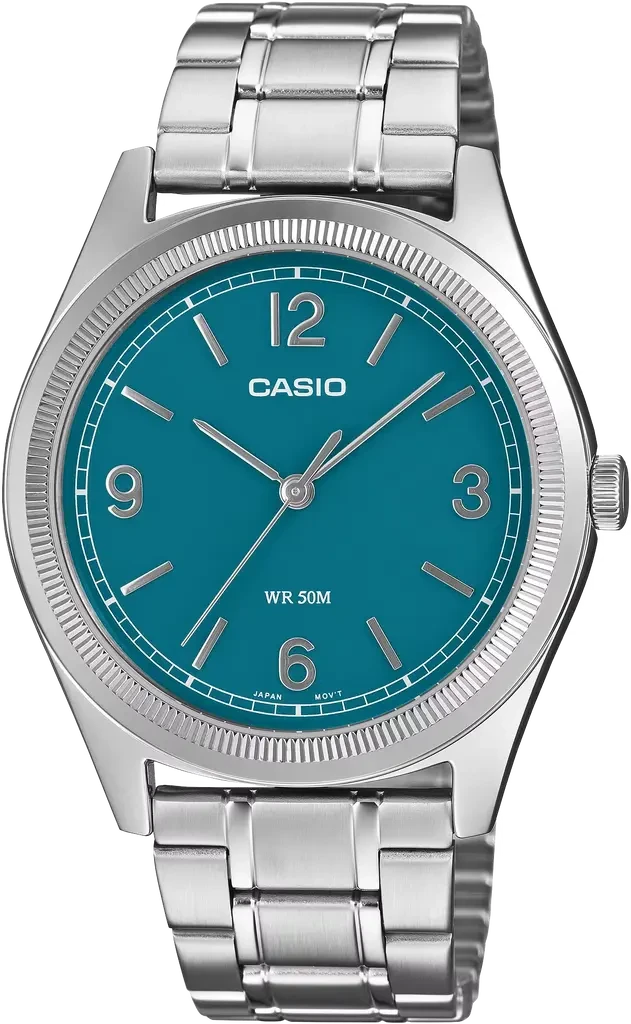 Мужские наручные часы Casio Timeless Collection MTP-B210D-2A1 со стальным корпусом/водозащитой 100 м Синий (3139706457)