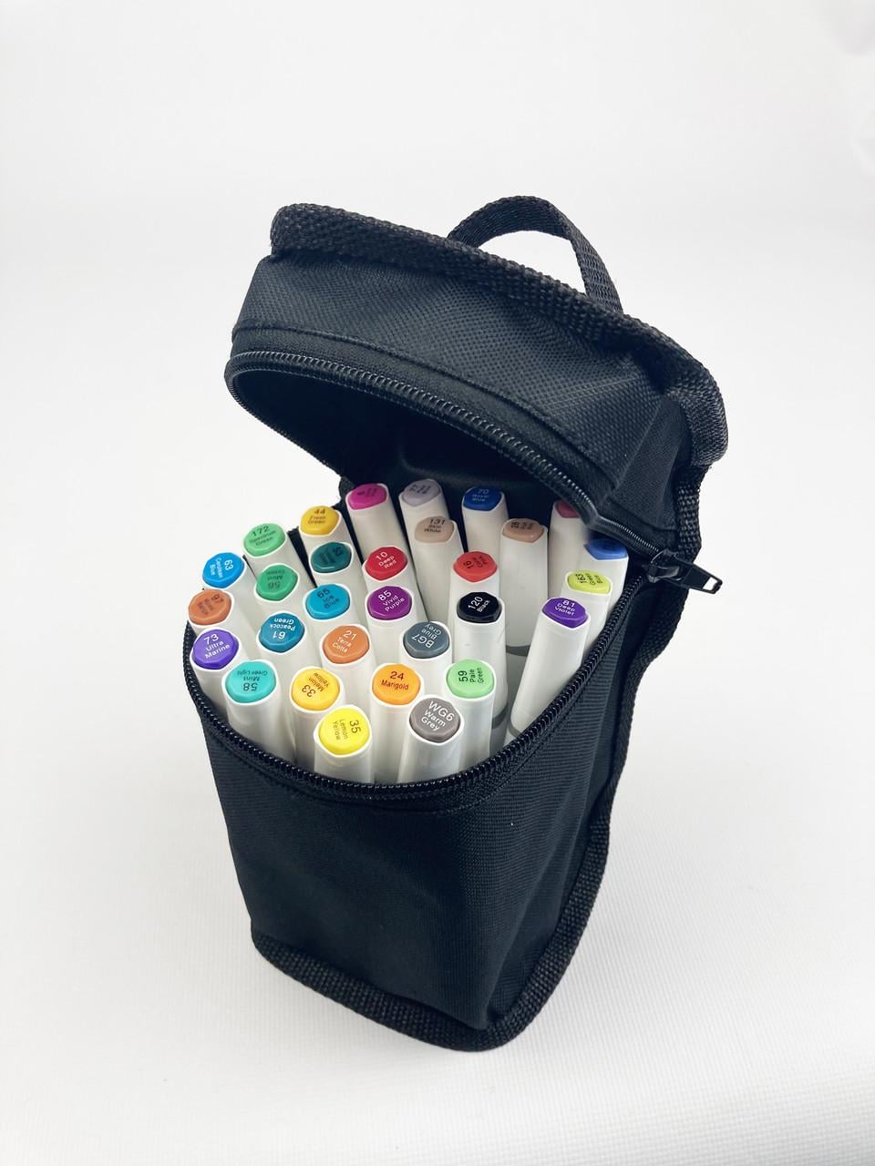 Маркери Rich для малювання і скетчинга на спиртовій основі 30 кольорів у чорній сумці (1801953699)