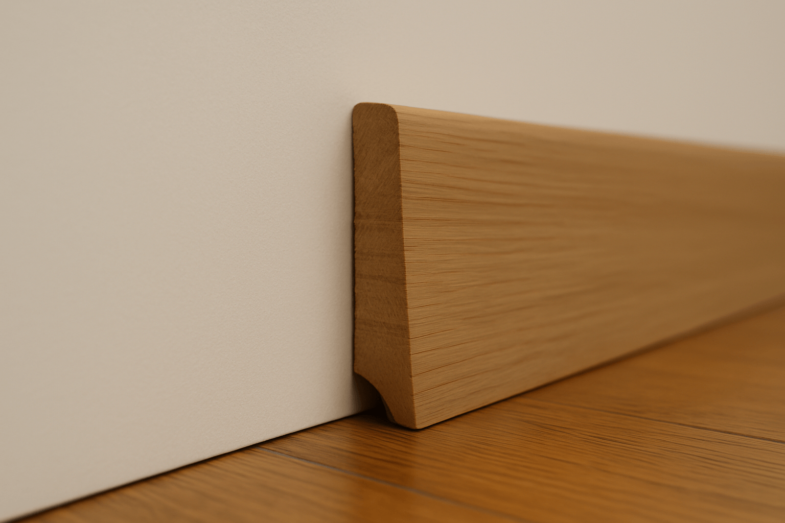 Плинтус деревянный Woodprofile Косой дубовый из массива дерева 60х12 мм (29424440)