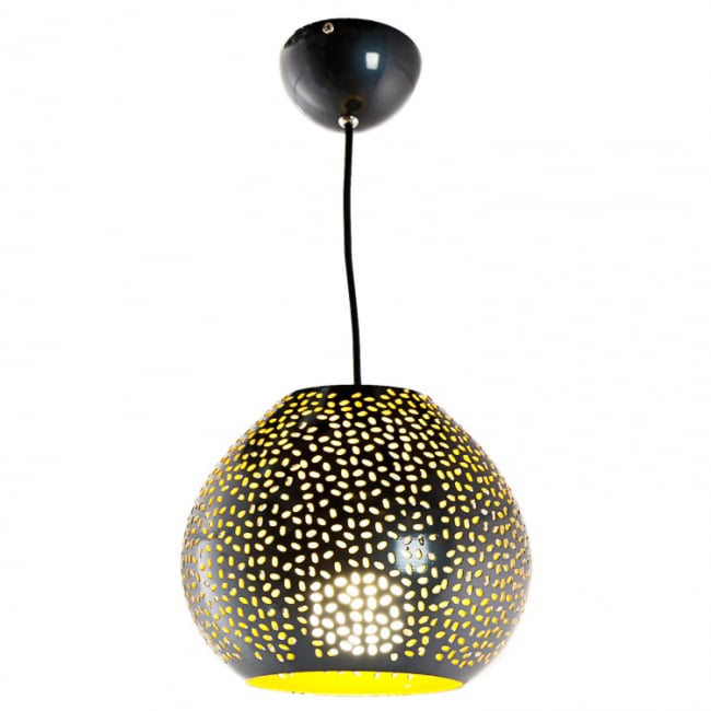 Світильник перфорований Flora Чорно-золотий (OU140/BL)