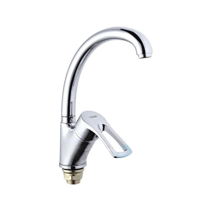 Смеситель для кухни Zegor DYU-А182 с боковой ручкой на гайке (112012)