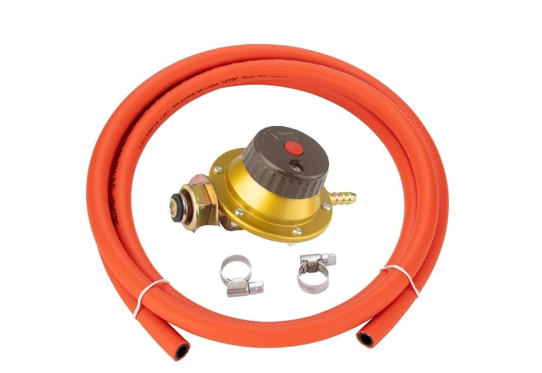 Комплект для подключения к газовому баллону редуктор с ручной регулировкой/шланг Bradas 2 м/хомуты (835) Комплект для подключения к газовому баллону редуктор с ручной регулировкой/шланг Bradas 2 м/хомуты (835)