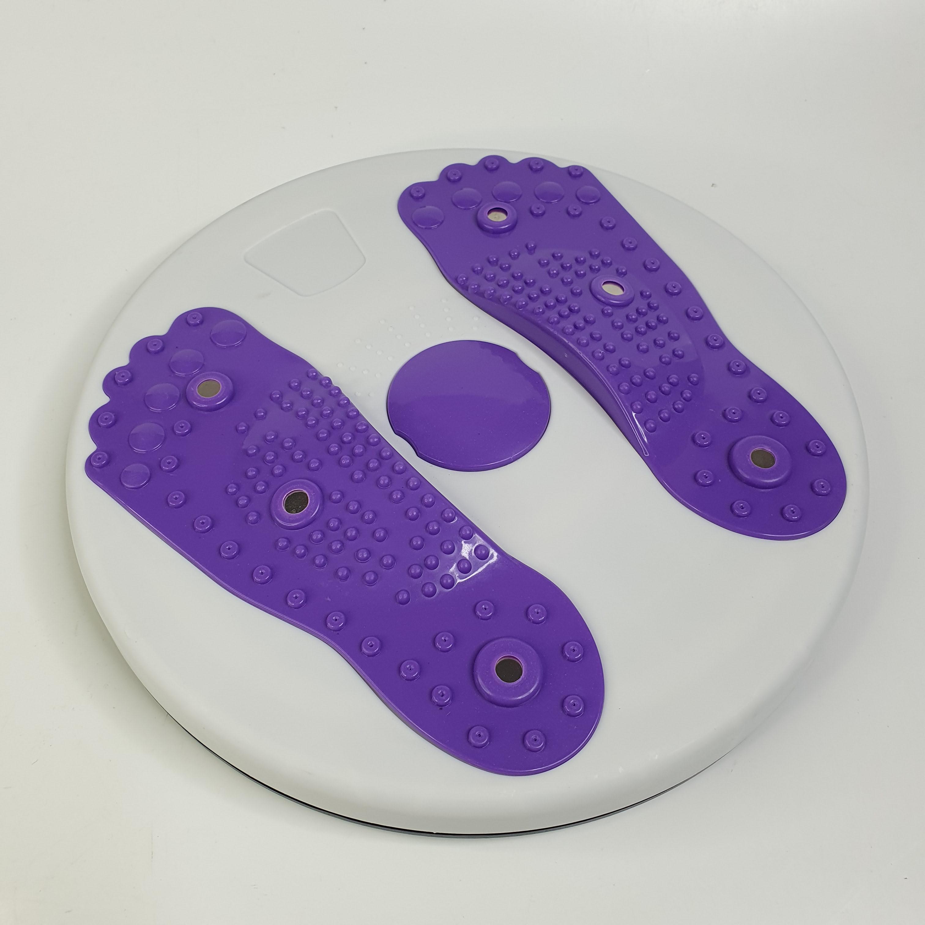 Тренажер диск для фітнесу Waist Twisting Disc для схуднення 26 см Білий з фіолетовим (WTD-22)