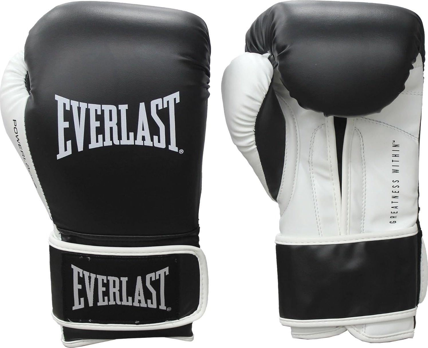 Боксерські рукавиці Everlast POWERLOCK OG TRAINING GLOVES 12 унцій Чорний/Білий (P00004005-BK-WH 12)