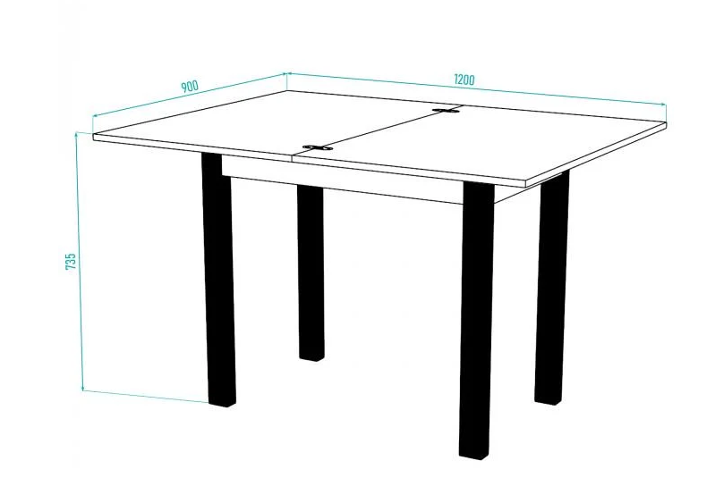 Стол-трансформер Knap Knap Gustus 120х90х73,5 см Дуб Сонома - фото 3 Стол-трансформер Knap Knap Gustus 120х90х73,5 см Дуб Сонома - фото 3
