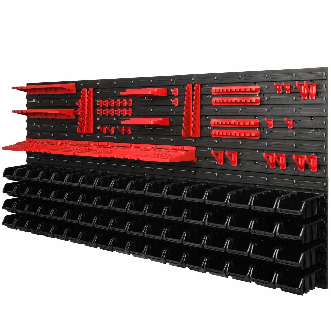 Панель для инструментов с лотками и полками Kistenberg 173х78 см 68 контейнеров (MIX602)