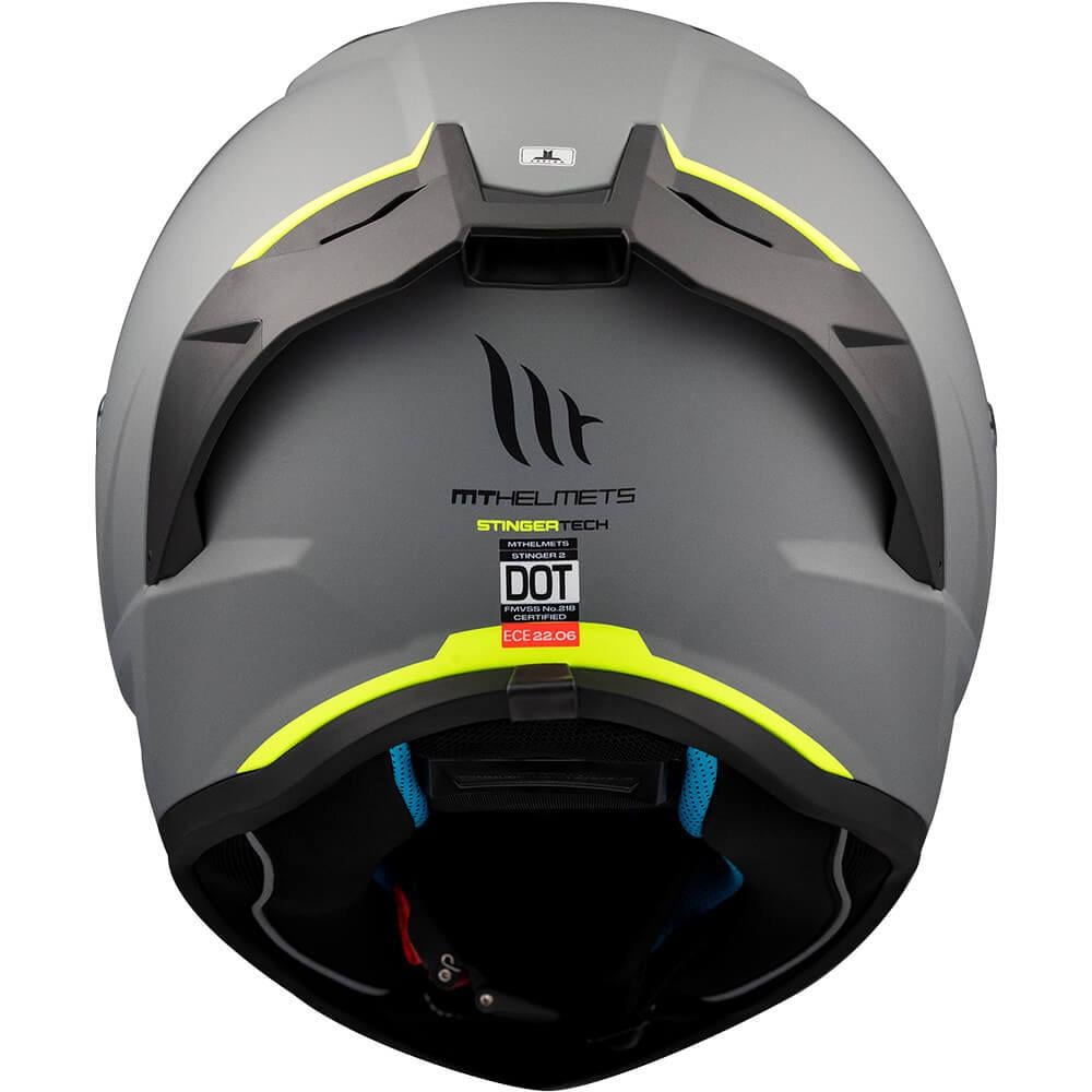 Мотошлем MT HELMETS STINGER 2 A12 Solid XS Matt Grey (29245) - фото 7