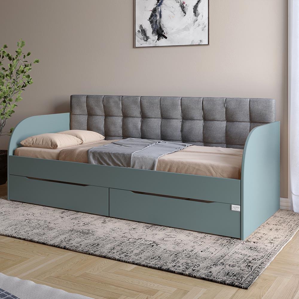 Кровать детская односпальная Lion Л-7 с ящиками и ламелями Лили-95 80x190 см Гранит серый (Lion-044229) - фото 1 Кровать детская односпальная Lion Л-7 с ящиками и ламелями Лили-95 80x190 см Гранит серый (Lion-044229) - фото 1