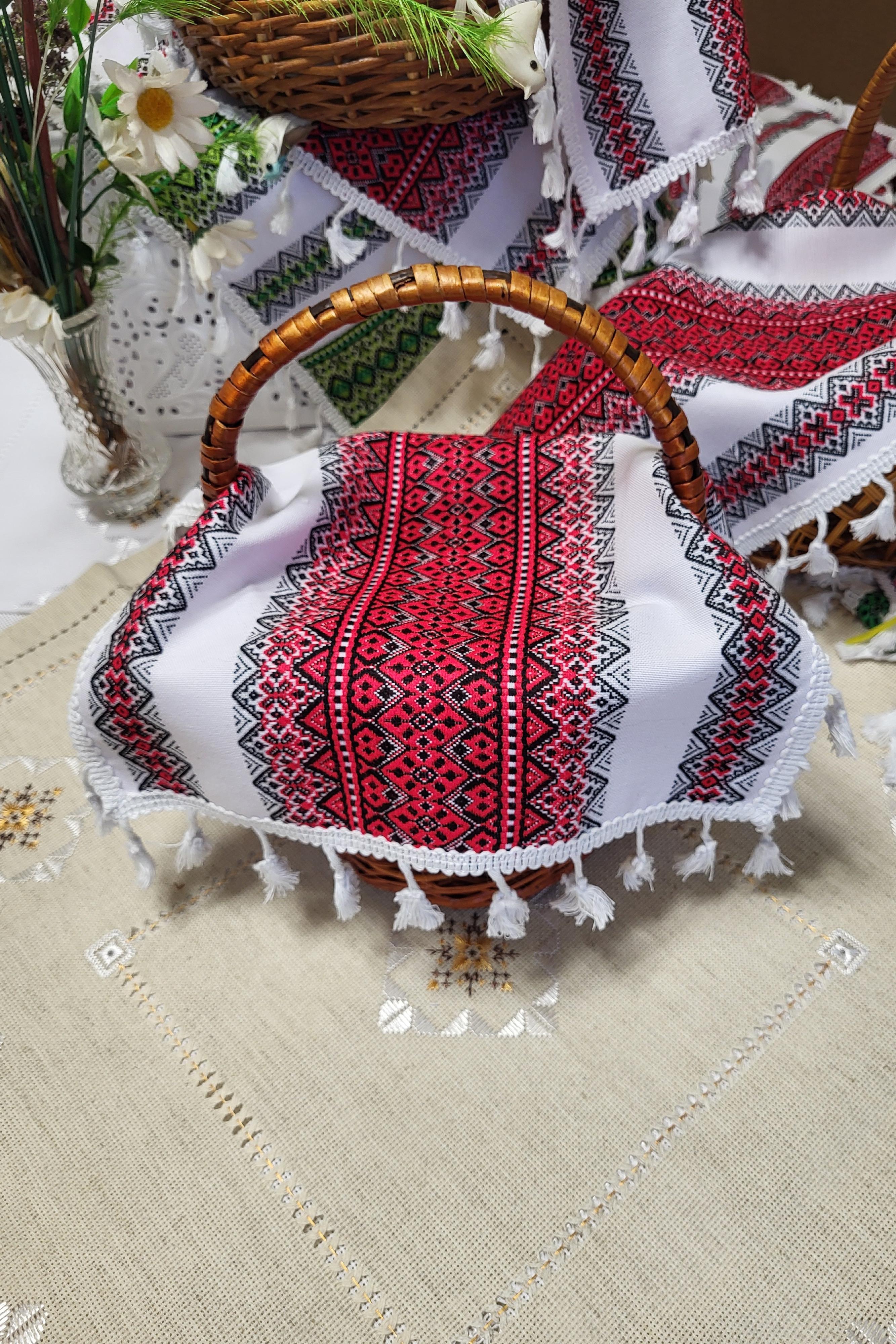 Серветка-рушник тканинно-декоративна з торками на святковий кошик (Арт-064мал) - фото 2 Серветка-рушник тканинно-декоративна з торками на святковий кошик (Арт-064мал) - фото 2