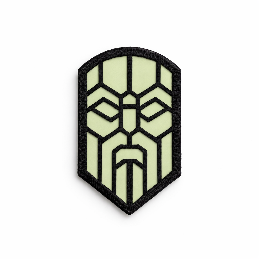 Шеврон на липучке Laser Cut Один 3,5х7 см Черный/Люминисцентный