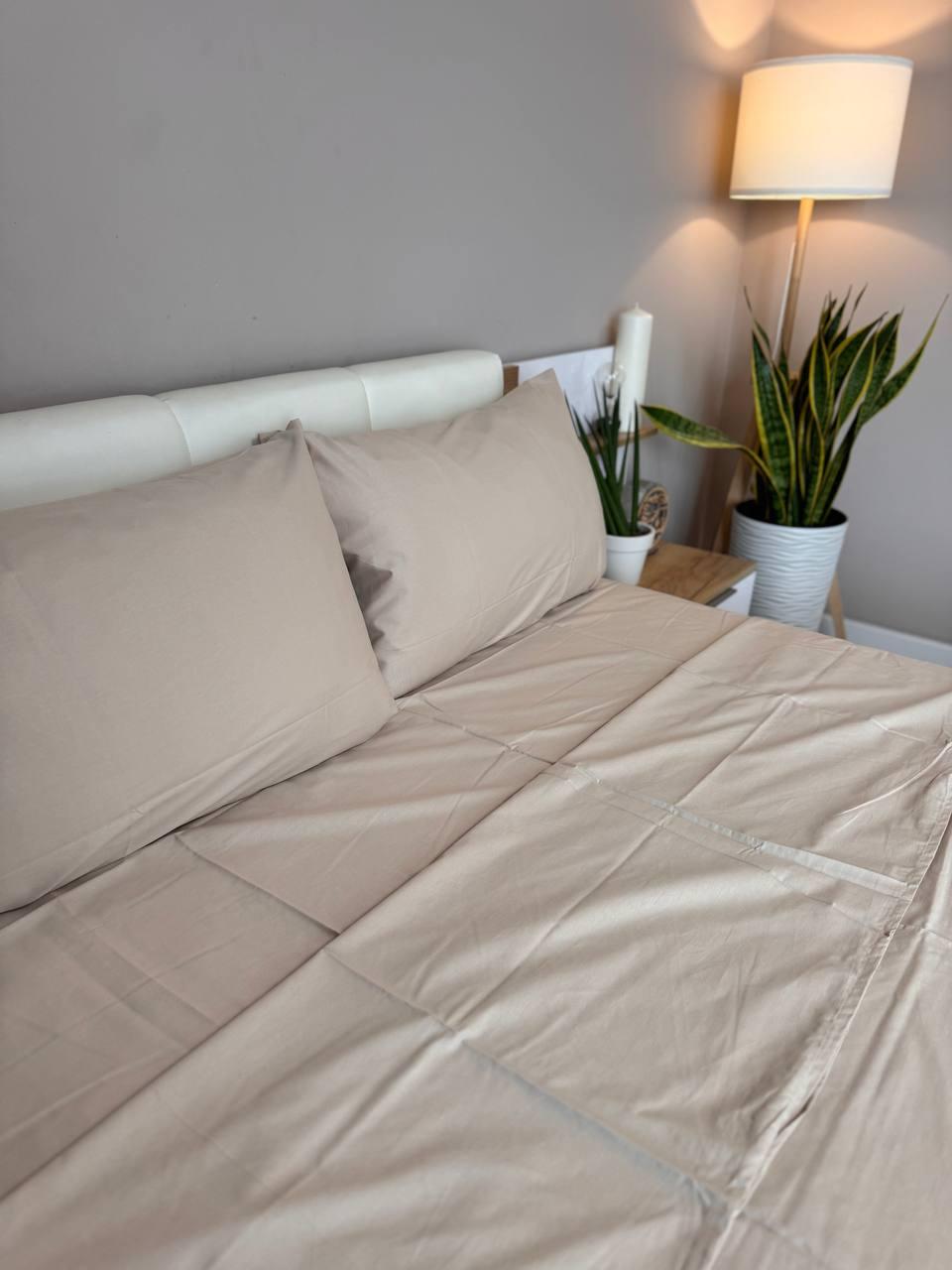 Постільна білизна сатин сімейний 150х220 см наволочки 70х70 см 2 шт. Бежевий (Д-Al-satin-007-04) - фото 3 Постільна білизна сатин сімейний 150х220 см наволочки 70х70 см 2 шт. Бежевий (Д-Al-satin-007-04) - фото 3