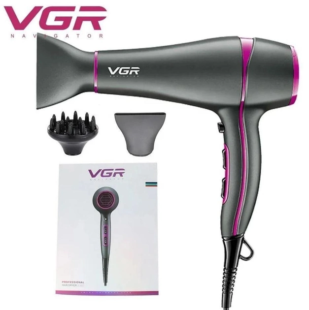 Фен для волосся VGR Hair Dryer V-402 2200 W (20390806) - фото 2