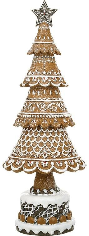 Фигура декоративная пряничная елка 42 см