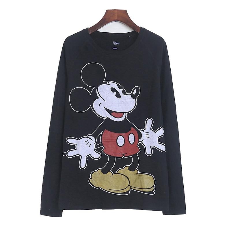 Лонгслив женский хлопчатобумажный Disney с Мики Маусом S Черный (K3-131-1729-S)