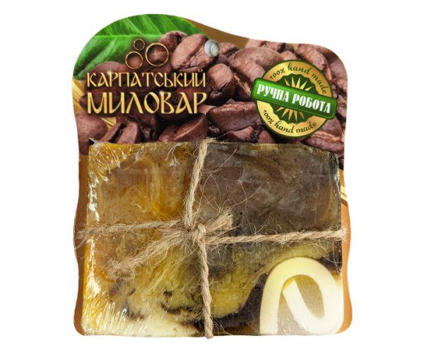 Мило ручної роботи Карпатський миловар Кавовий скраб 100 г Мило ручної роботи Карпатський миловар Кавовий скраб 100 г