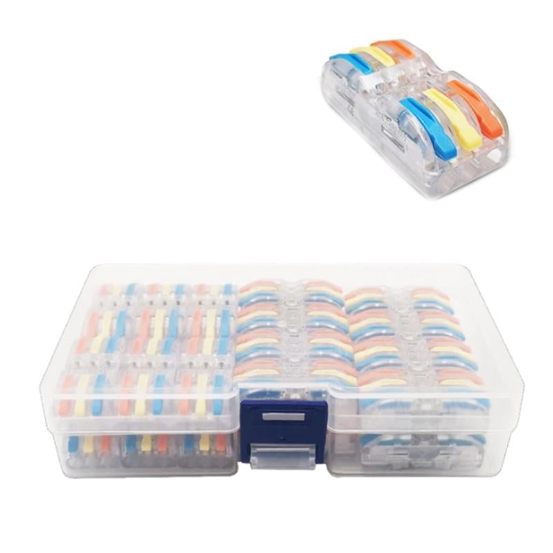 Набор клемм Tactix 0,08-4 мм2 32А 3х1-3х1 проходная одинарная 39х18х14,5 мм 28 шт. Разноцветный (CT423Tc-28box)