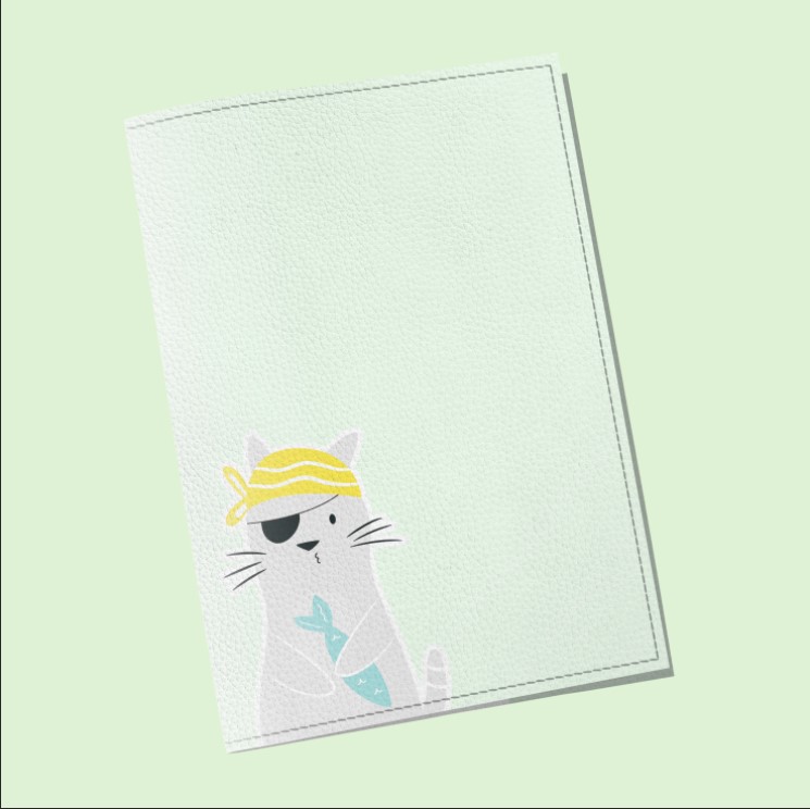 Обложка на паспорт Wall-style The cover Кот пират 9,6x13,3 см (913077)