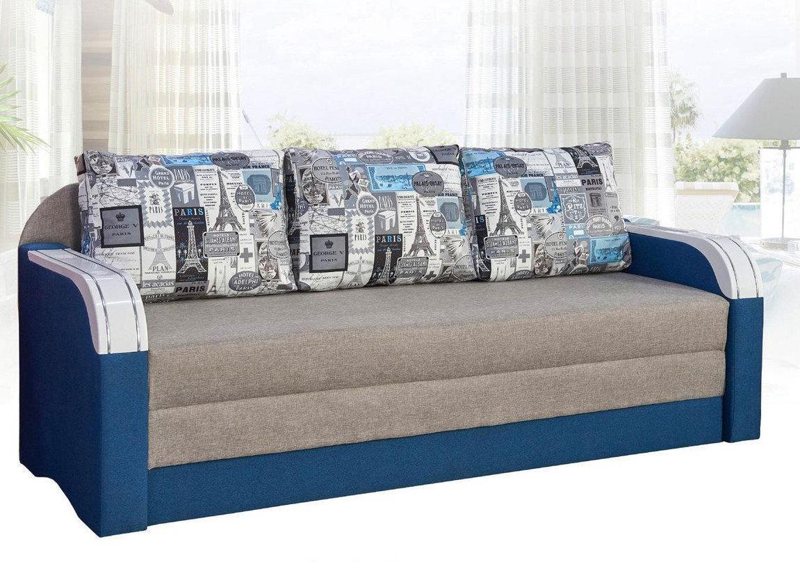 Диван раскладной Мебель-Сервис Гавана 750 выдвижной ДСП/дерево ткань Етна Синий