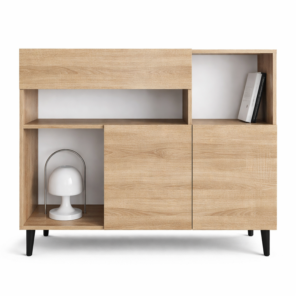 Комод с ящиком и двумя секциями с дверцей (RM1B2F1200DSDS)