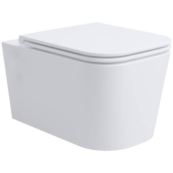 Унітаз підвісний Devit Fly 3050120 безобідковий з кришкою soft-close Білий глянець