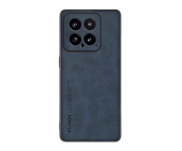 Кожаный чехол - накладка Fanoya для Xiaomi 14 Синий