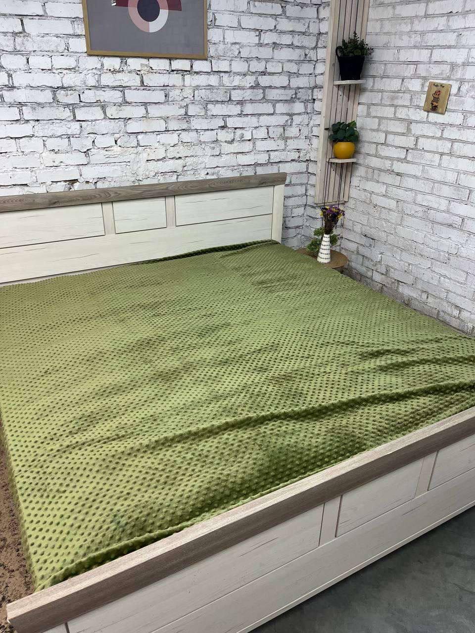 Плед флисовый 160х215 см Оливковый (Д-mur-flis-pled-002) - фото 1