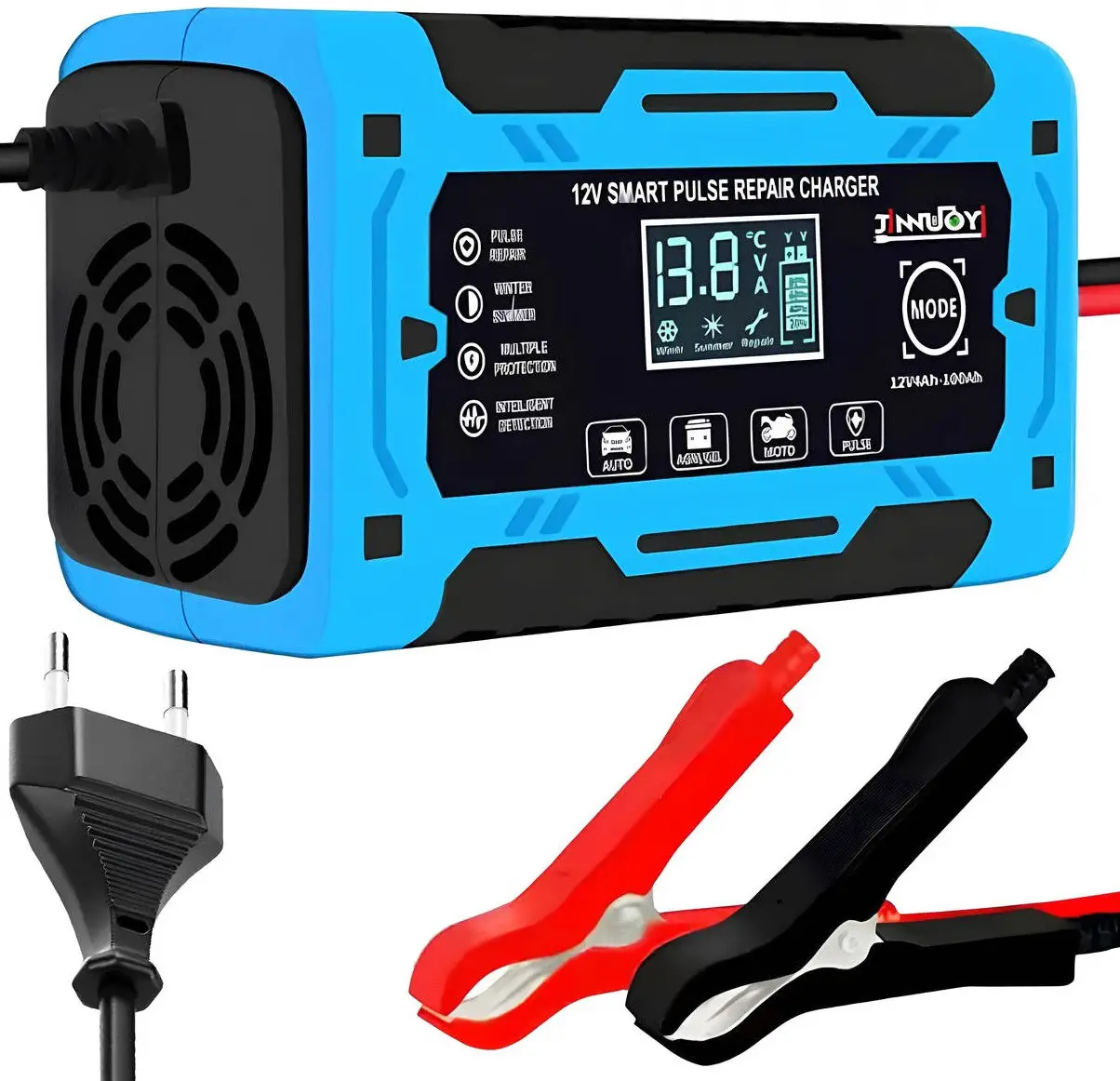 Зарядний пристрій автомобільний 12В 10А Blue (26642934)