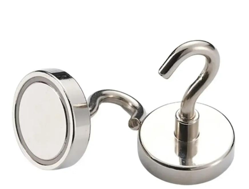 Магнит неодимовый поисковый E48 N38 с крючком 48 x 10.8 мм до 90 кг (021756) - фото 2 Магнит неодимовый поисковый E48 N38 с крючком 48 x 10.8 мм до 90 кг (021756) - фото 2