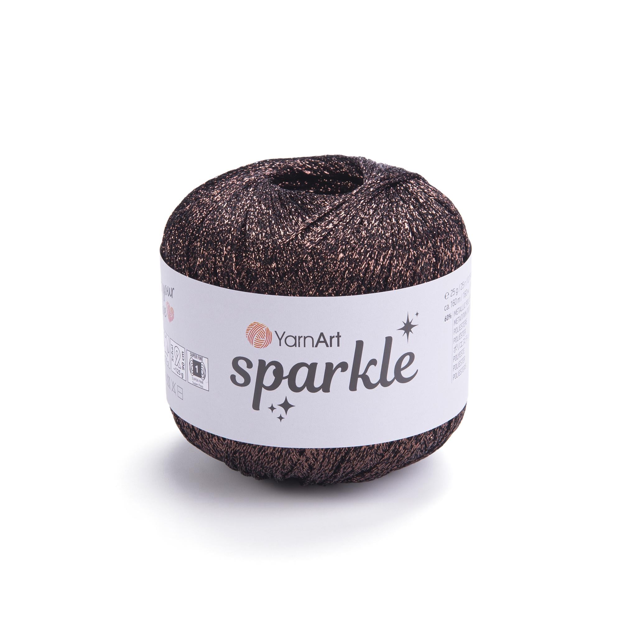 Пряжа YarnArt Sparkle 1354 гіркий шоколад (3912)