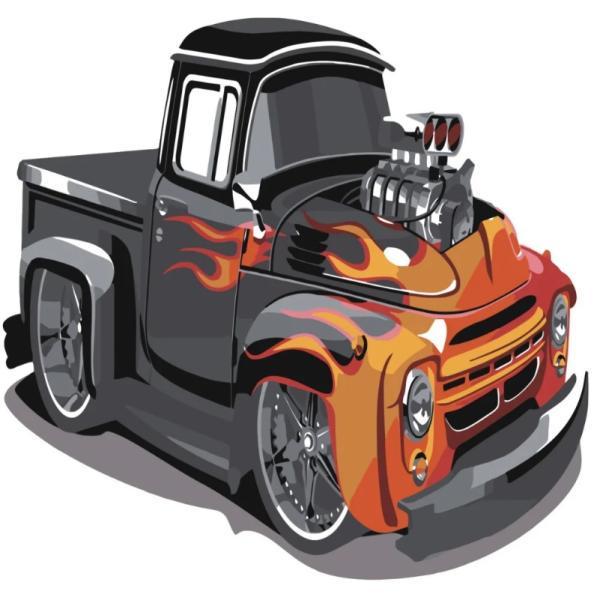 Картина по номерам Strateg Транспорт Супер-кар 30х30 см в термопакете (ES063-mt)