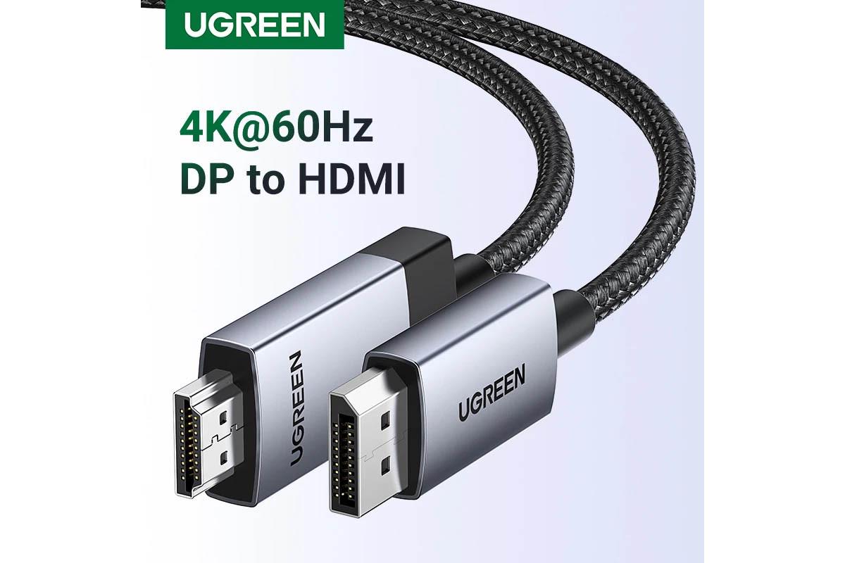 Кабель UGREEN DP119 DP 1,2 to HDMI 1 м Black (15773) - фото 11 Кабель UGREEN DP119 DP 1,2 to HDMI 1 м Black (15773) - фото 11