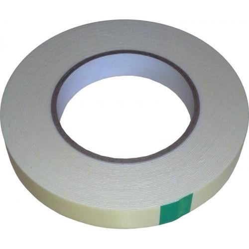 Скотч двухсторонний вспененный 19 мм 10 м Белый (1202)