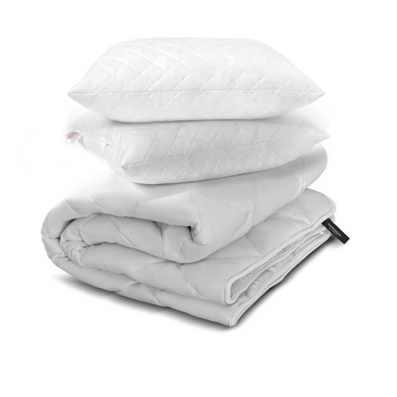 Набір антиалергенний MirSon №1702 Eco з евкаліптовим волокном Ковдра 220х240 см/подушки середні 50x70 см 2 шт. Light white (2200002656108)