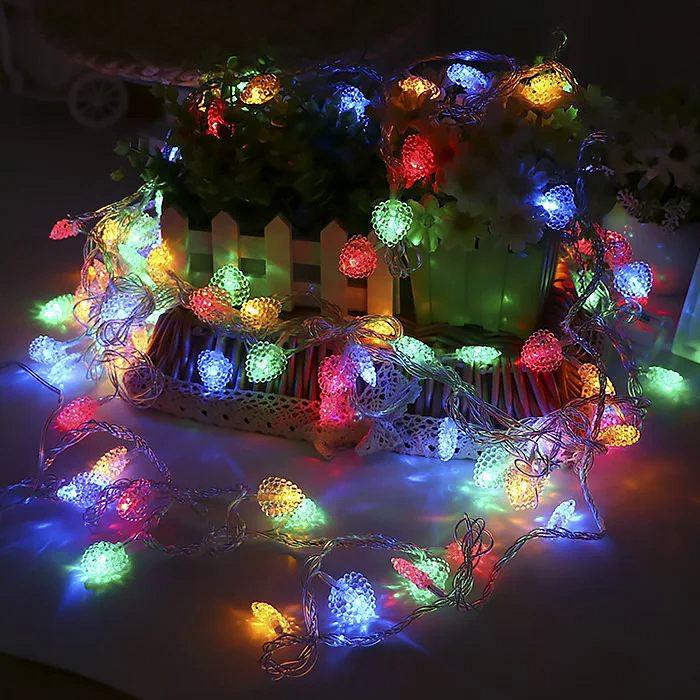 Гірлянда Листочки Parts-3 5717 20 LED прозорі фігурки Мультіколор (47647) - фото 5