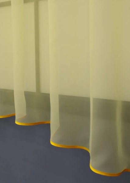 Тюль арка на кухню 260х170 см Жовтий/Білий (036к) - фото 2