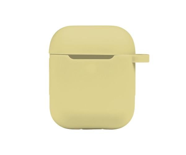 Чехол Silicone Case with hook для Airpods 1/2 Crem Yellow