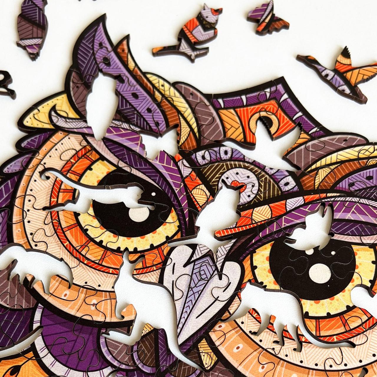 Пазл дерев'яний фігурний TheGravix Тварини Сова 95 деталей - фото 6 Пазл дерев'яний фігурний TheGravix Тварини Сова 95 деталей - фото 6