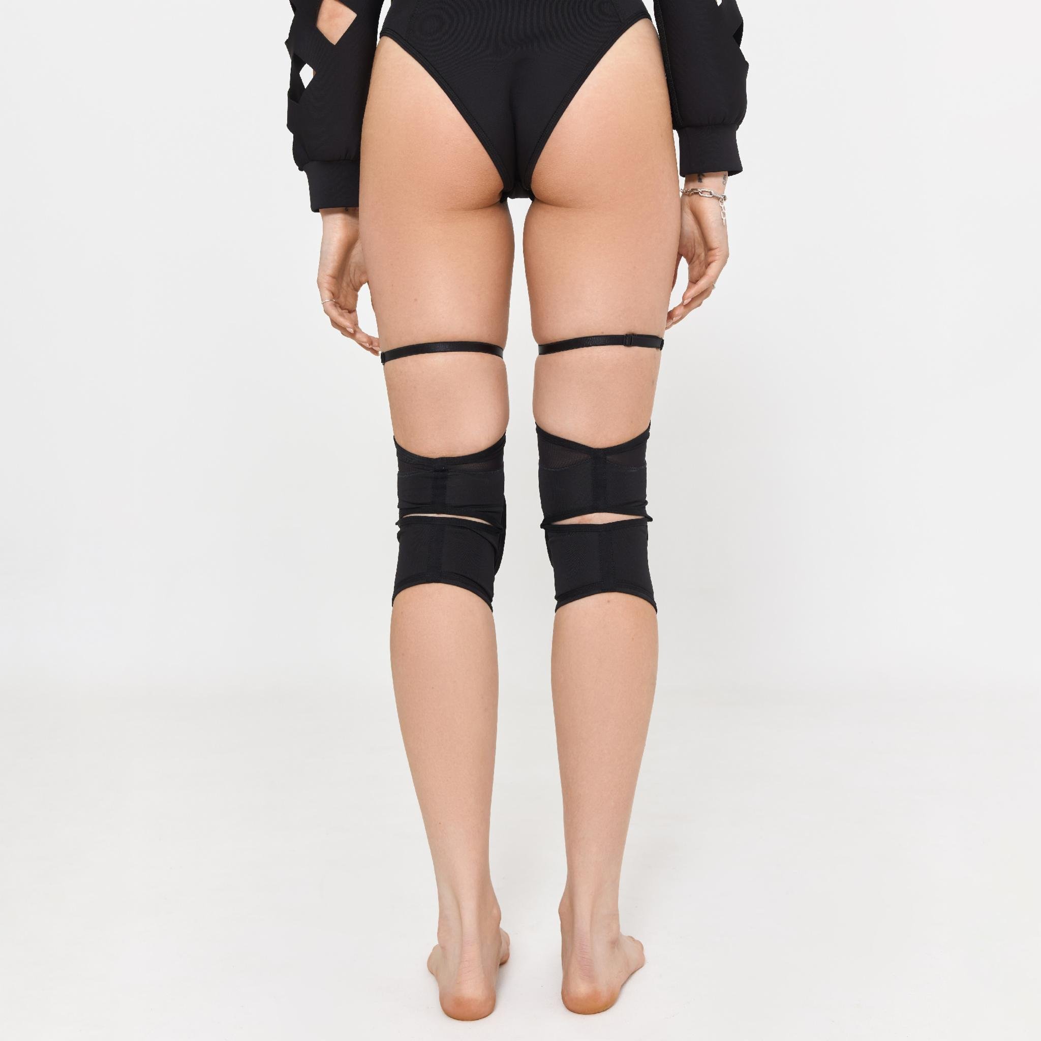 Наколінники для танців з гартерами пара M Чорний (QKP_BF_1056-3) - фото 7