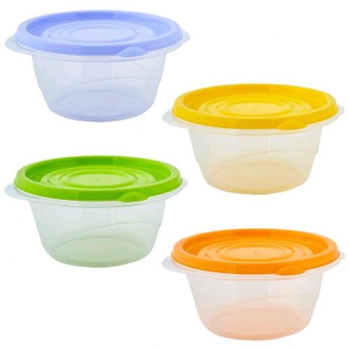 Набор контейнеров для продуктов Stenson Омега круглый 1,75 л 4 шт. (167039)