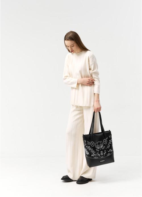 Жіноча сумка-шоппер Sambag Bloom Чорний (968034730) - фото 4